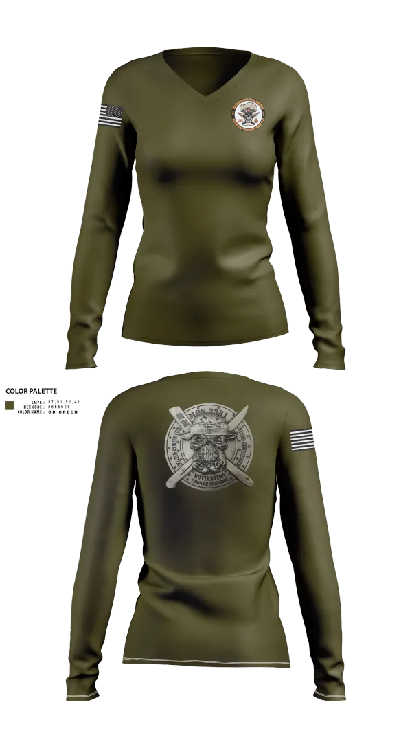 Womens Long Sleeve Vneck Shirt, Marine wing support squadron 273, , Teamtime, Team time, sublimation, custom sports apparel, team uniforms, spirit wear, spiritwear, sports uniforms, custom shirts, team store, custom team store, fundraiser sports, apparel fundraiser