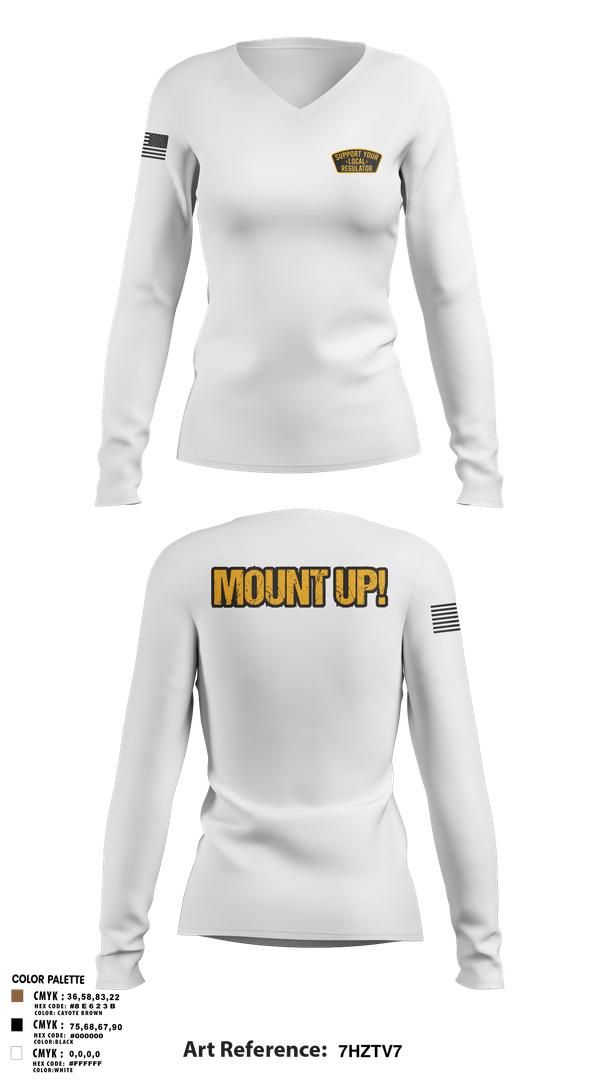 Womens Long Sleeve Vneck Shirt, Regulators, Police, Teamtime, Team time, sublimation, custom sports apparel, team uniforms, spirit wear, spiritwear, sports uniforms, custom shirts, team store, custom team store, fundraiser sports, apparel fundraiser