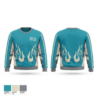 Crew Neck Sweatshirt, Nine is Enough, Bowling, Teamtime, Team time, sublimation, custom sports apparel, team uniforms, spirit wear, spiritwear, sports uniforms, custom shirts, team store, custom team store, fundraiser sports, apparel fundraiser