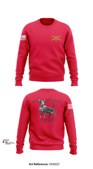 Crew Neck Sweatshirt, 2nd Armored Cavalry Regiment, , Teamtime, Team time, sublimation, custom sports apparel, team uniforms, spirit wear, spiritwear, sports uniforms, custom shirts, team store, custom team store, fundraiser sports, apparel fundraiser