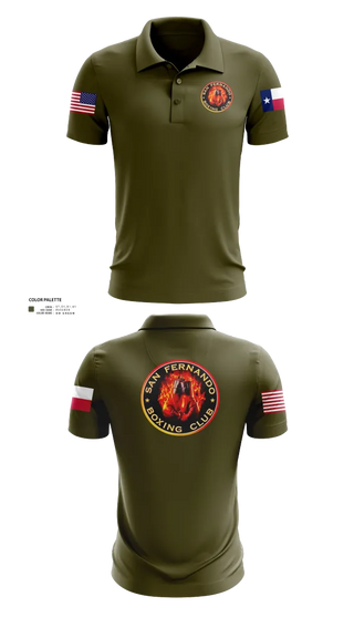 Short Sleeve Performance Polo, San Fernando Boxing Club, Spirit Store, Teamtime, Team time, sublimation, custom sports apparel, team uniforms, spirit wear, spiritwear, sports uniforms, custom shirts, team store, custom team store, fundraiser sports, apparel fundraiser