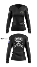 Blue Ewok 35878262 Women's Long Sleeve V-neck Shirt - 1