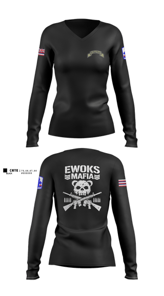 Womens Long Sleeve Vneck Shirt, Bad Boyz MafiaBad Boyz Mafia, Men's BasketballArmy, Teamtime, Team time, sublimation, custom sports apparel, team uniforms, spirit wear, spiritwear, sports uniforms, custom shirts, team store, custom team store, fundraiser sports, apparel fundraiser