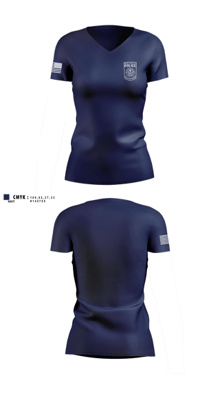 Womens Short Sleeve Vneck Shirt, New Castle Police Department, Police, Teamtime, Team time, sublimation, custom sports apparel, team uniforms, spirit wear, spiritwear, sports uniforms, custom shirts, team store, custom team store, fundraiser sports, apparel fundraiser