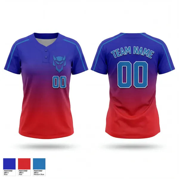 Two Button Softball Jersey, Central, Softball, Teamtime, Team time, sublimation, custom sports apparel, team uniforms, spirit wear, spiritwear, sports uniforms, custom shirts, team store, custom team store, fundraiser sports, apparel fundraiser