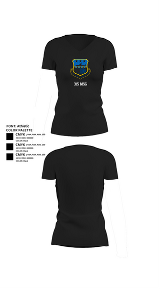 Womens Short Sleeve Vneck Shirt, 315 MSG, , Teamtime, Team time, sublimation, custom sports apparel, team uniforms, spirit wear, spiritwear, sports uniforms, custom shirts, team store, custom team store, fundraiser sports, apparel fundraiser