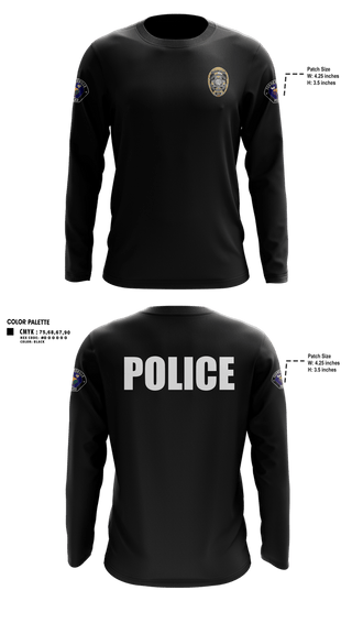 Long Sleeve Performance Shirt, Farmersville Police, Police, Teamtime, Team time, sublimation, custom sports apparel, team uniforms, spirit wear, spiritwear, sports uniforms, custom shirts, team store, custom team store, fundraiser sports, apparel fundraiser