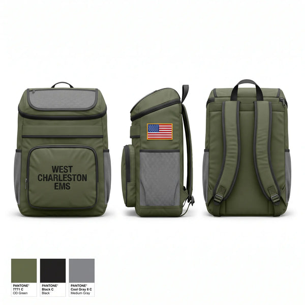 Gear Bag, west charleston EMS, EMS/EMT, Teamtime, Team time, sublimation, custom sports apparel, team uniforms, spirit wear, spiritwear, sports uniforms, custom shirts, team store, custom team store, fundraiser sports, apparel fundraiser