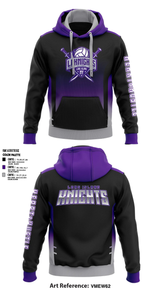 Hoodie, LI Knights, Women's Volleyball, Teamtime, Team time, sublimation, custom sports apparel, team uniforms, spirit wear, spiritwear, sports uniforms, custom shirts, team store, custom team store, fundraiser sports, apparel fundraiser