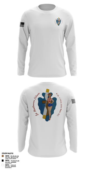 Long Sleeve Performance Shirt, B Co. 1/114th polo, Army, Teamtime, Team time, sublimation, custom sports apparel, team uniforms, spirit wear, spiritwear, sports uniforms, custom shirts, team store, custom team store, fundraiser sports, apparel fundraiser