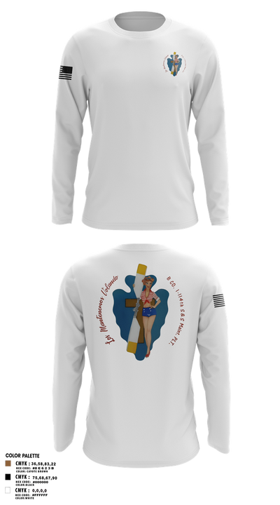 B Co. 1/114th polo Long Sleeve Performance Shirt 2