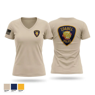 Womens Short Sleeve Vneck Shirt, Idabel police, Police, Teamtime, Team time, sublimation, custom sports apparel, team uniforms, spirit wear, spiritwear, sports uniforms, custom shirts, team store, custom team store, fundraiser sports, apparel fundraiser
