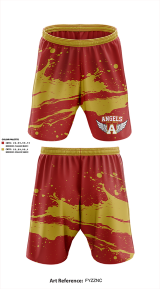 Athletic Shorts With Pockets, Angels, , Teamtime, Team time, sublimation, custom sports apparel, team uniforms, spirit wear, spiritwear, sports uniforms, custom shirts, team store, custom team store, fundraiser sports, apparel fundraiser