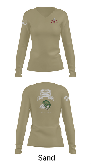 Womens Long Sleeve Vneck Shirt, Charlie Rock, 4-31 IN, 2IBCT, 10MTN, , Teamtime, Team time, sublimation, custom sports apparel, team uniforms, spirit wear, spiritwear, sports uniforms, custom shirts, team store, custom team store, fundraiser sports, apparel fundraiser