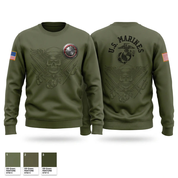 Crew Neck Sweatshirt, Utilities, Marines, Teamtime, Team time, sublimation, custom sports apparel, team uniforms, spirit wear, spiritwear, sports uniforms, custom shirts, team store, custom team store, fundraiser sports, apparel fundraiser