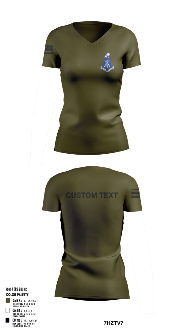 Womens Short Sleeve Vneck Shirt, Pershing Rifles Kilo 8, , Teamtime, Team time, sublimation, custom sports apparel, team uniforms, spirit wear, spiritwear, sports uniforms, custom shirts, team store, custom team store, fundraiser sports, apparel fundraiser