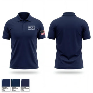 Short Sleeve Performance Polo, Hackleburg Police Department, Police, Teamtime, Team time, sublimation, custom sports apparel, team uniforms, spirit wear, spiritwear, sports uniforms, custom shirts, team store, custom team store, fundraiser sports, apparel fundraiser