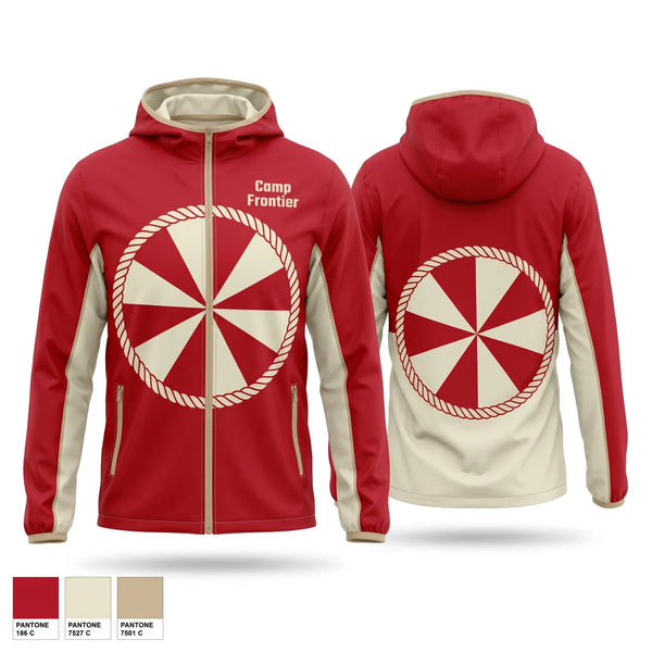 Windbreaker, Camp Frontier, Swimming, Teamtime, Team time, sublimation, custom sports apparel, team uniforms, spirit wear, spiritwear, sports uniforms, custom shirts, team store, custom team store, fundraiser sports, apparel fundraiser