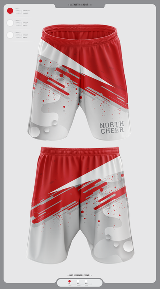 Athletic Shorts With Pockets, North Attleborough High School Cheer, Cheer, Teamtime, Team time, sublimation, custom sports apparel, team uniforms, spirit wear, spiritwear, sports uniforms, custom shirts, team store, custom team store, fundraiser sports, apparel fundraiser