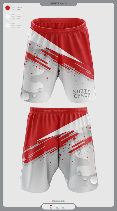 North Attleborough High School Cheer 88392583 Athletic Shorts With Pockets - 1