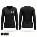 GEO 50693429 Women's Long Sleeve V-neck Shirt - 1