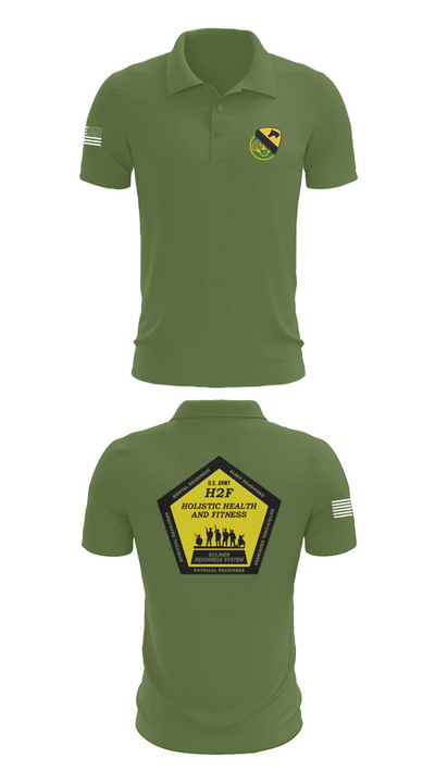1st Cav 3CR 22311703 Short Sleeve Performance Polo - 47