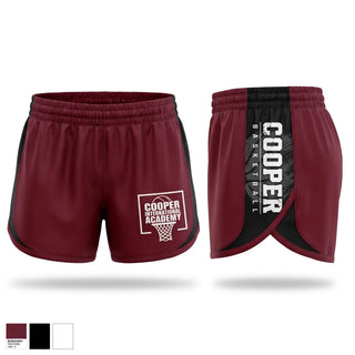 Womens Shorts, Cooper Academy, Men's Basketball, Teamtime, Team time, sublimation, custom sports apparel, team uniforms, spirit wear, spiritwear, sports uniforms, custom shirts, team store, custom team store, fundraiser sports, apparel fundraiser