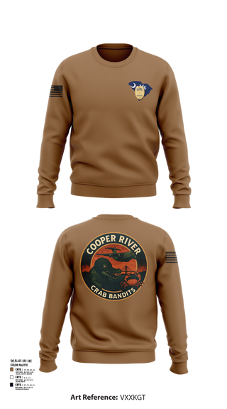 Crew Neck Sweatshirt, Cooper River Crab Bandits, , Teamtime, Team time, sublimation, custom sports apparel, team uniforms, spirit wear, spiritwear, sports uniforms, custom shirts, team store, custom team store, fundraiser sports, apparel fundraiser