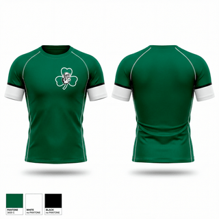 Short Sleeve Rash Guard Shirt, Shamrock Wrestling Club, Wrestling, Teamtime, Team time, sublimation, custom sports apparel, team uniforms, spirit wear, spiritwear, sports uniforms, custom shirts, team store, custom team store, fundraiser sports, apparel fundraiser