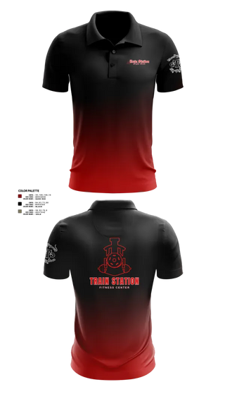 Short Sleeve Performance Polo, Train Station Fight Club, Spirit Store, Teamtime, Team time, sublimation, custom sports apparel, team uniforms, spirit wear, spiritwear, sports uniforms, custom shirts, team store, custom team store, fundraiser sports, apparel fundraiser