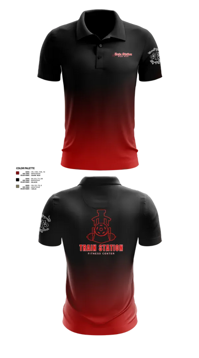 Train Station Fight Club 75441031 Short Sleeve Performance Polo - 2