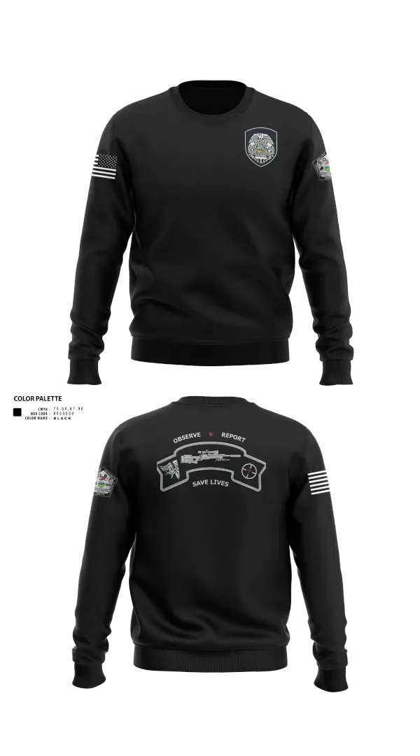 Crew Neck Sweatshirt, ECF Sniper teamECF Sniper team, Police, Teamtime, Team time, sublimation, custom sports apparel, team uniforms, spirit wear, spiritwear, sports uniforms, custom shirts, team store, custom team store, fundraiser sports, apparel fundraiser