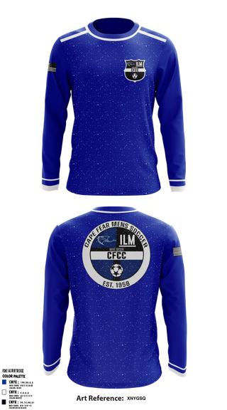 Long Sleeve Performance Shirt, Cape Fear Community College Soccer, Men's Soccer, Teamtime, Team time, sublimation, custom sports apparel, team uniforms, spirit wear, spiritwear, sports uniforms, custom shirts, team store, custom team store, fundraiser sports, apparel fundraiser