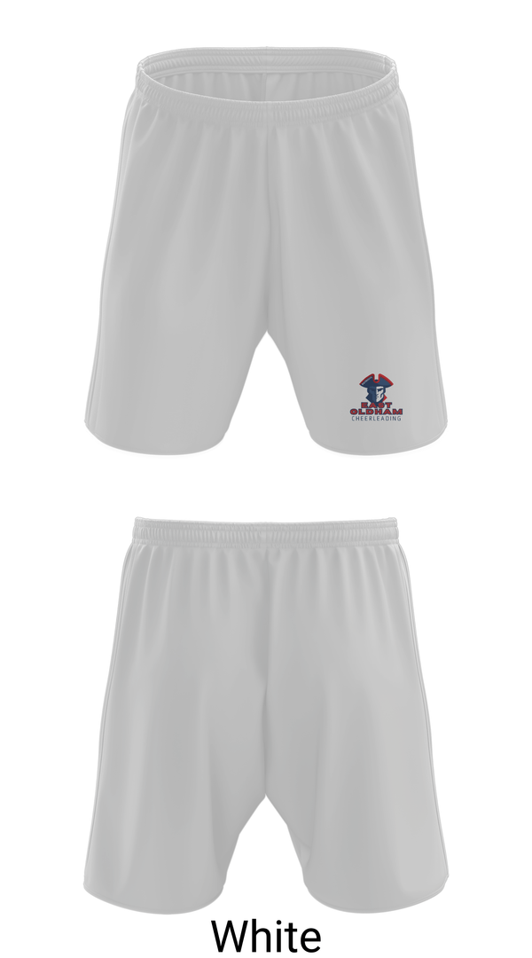 Athletic Shorts With Pockets, East Oldham Middle School, Cheer, Teamtime, Team time, sublimation, custom sports apparel, team uniforms, spirit wear, spiritwear, sports uniforms, custom shirts, team store, custom team store, fundraiser sports, apparel fundraiser