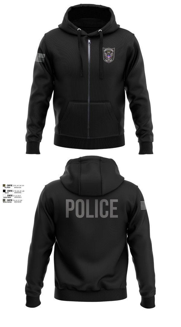 Zip Hoodie, PERRY POLICE DEPARTMENT, Police, Teamtime, Team time, sublimation, custom sports apparel, team uniforms, spirit wear, spiritwear, sports uniforms, custom shirts, team store, custom team store, fundraiser sports, apparel fundraiser