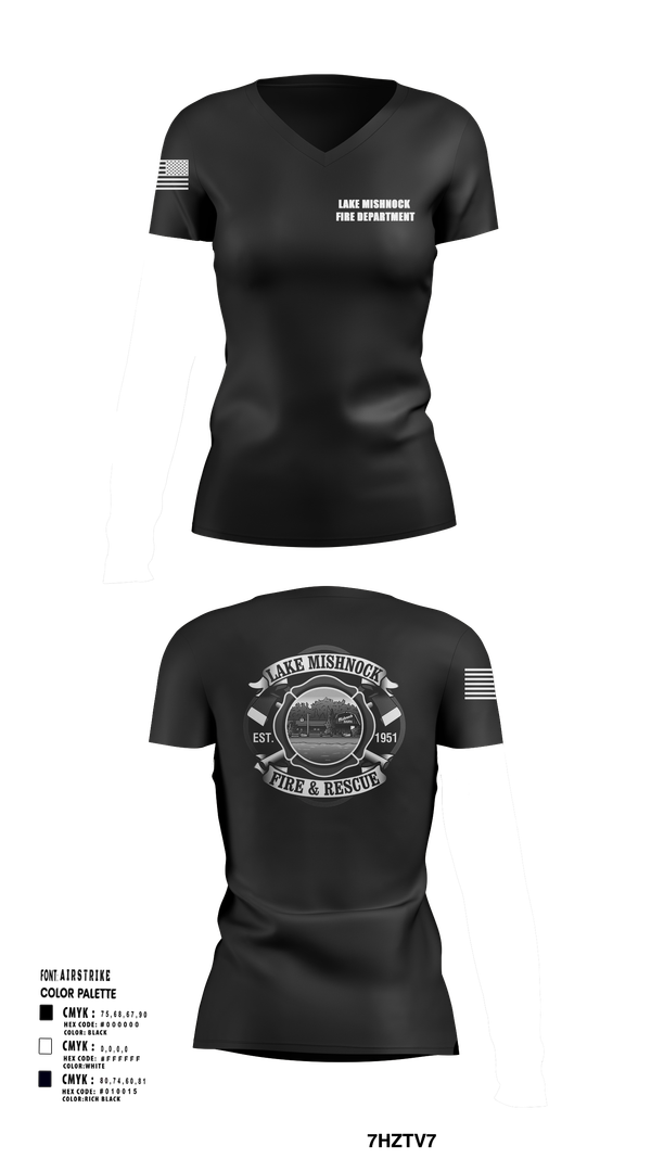 Womens Short Sleeve Vneck Shirt, Lake Mishnock Fire Department, , Teamtime, Team time, sublimation, custom sports apparel, team uniforms, spirit wear, spiritwear, sports uniforms, custom shirts, team store, custom team store, fundraiser sports, apparel fundraiser