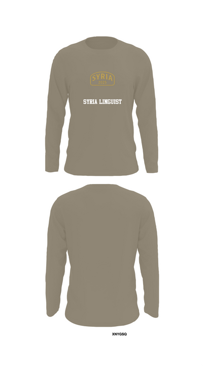 Syria linguist 93457826 Long Sleeve Performance Shirt 72