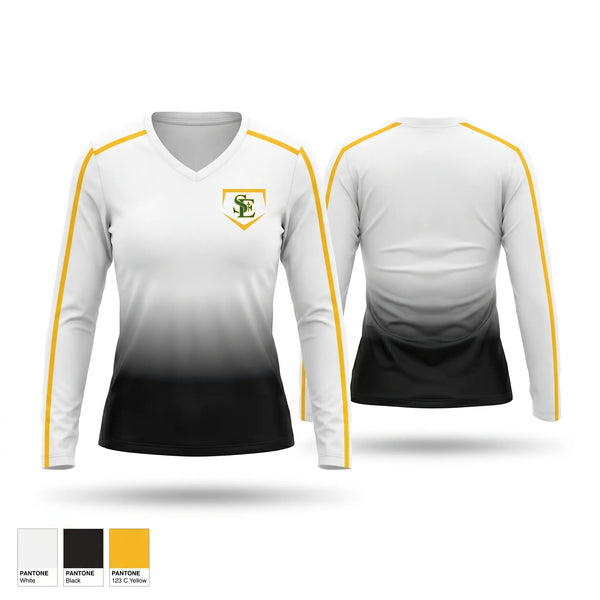 Womens Long Sleeve Vneck Shirt, Gaels, Softball, Teamtime, Team time, sublimation, custom sports apparel, team uniforms, spirit wear, spiritwear, sports uniforms, custom shirts, team store, custom team store, fundraiser sports, apparel fundraiser