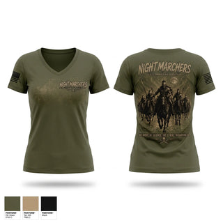 Womens Short Sleeve Vneck Shirt, 3rd platoon Nightmarchers, Army, Teamtime, Team time, sublimation, custom sports apparel, team uniforms, spirit wear, spiritwear, sports uniforms, custom shirts, team store, custom team store, fundraiser sports, apparel fundraiser