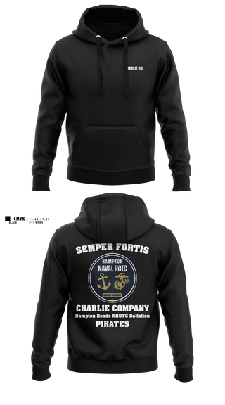 Hoodie, Charlie Company Pirates, Navy, Teamtime, Team time, sublimation, custom sports apparel, team uniforms, spirit wear, spiritwear, sports uniforms, custom shirts, team store, custom team store, fundraiser sports, apparel fundraiser