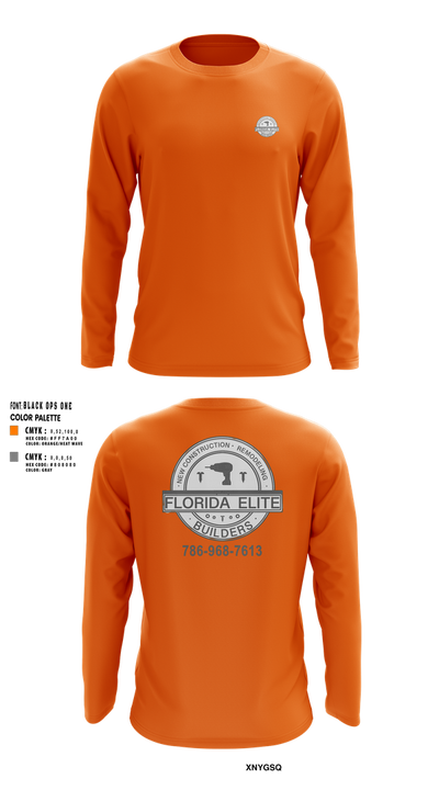Florida Elite Builders 43612158 Long Sleeve Performance Shirt 100