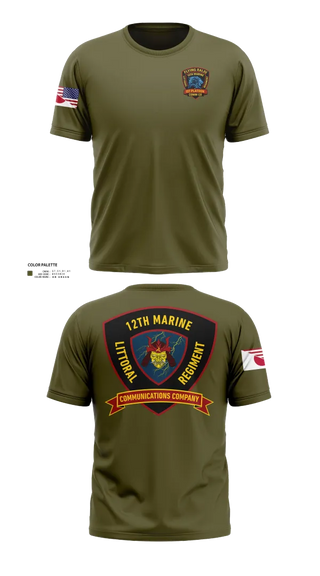 Short Sleeve Performance Shirt, 12th MLR Headquarters Element, Marines, Teamtime, Team time, sublimation, custom sports apparel, team uniforms, spirit wear, spiritwear, sports uniforms, custom shirts, team store, custom team store, fundraiser sports, apparel fundraiser