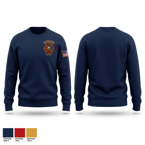 Crew Neck Sweatshirt, Eureka Fire Department, Fire Department, Teamtime, Team time, sublimation, custom sports apparel, team uniforms, spirit wear, spiritwear, sports uniforms, custom shirts, team store, custom team store, fundraiser sports, apparel fundraiser