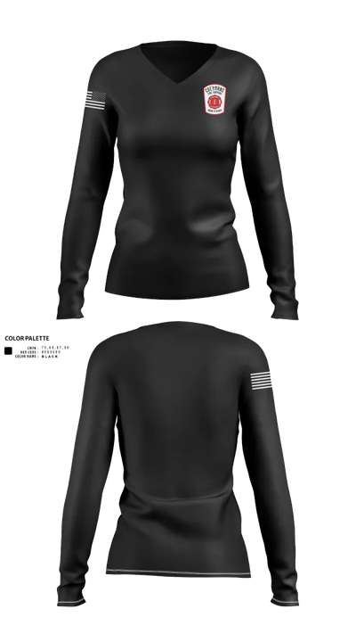 Coeymans Fire Co. #1 84362833 Women's Long Sleeve V-neck Shirt - 21