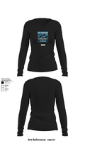 BESS 9465728 Women's Long Sleeve V-neck Shirt - 21