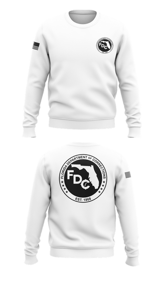 Crew Neck Sweatshirt, Florida Department of Corrections, Police, Teamtime, Team time, sublimation, custom sports apparel, team uniforms, spirit wear, spiritwear, sports uniforms, custom shirts, team store, custom team store, fundraiser sports, apparel fundraiser