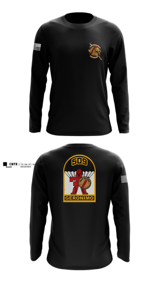 Long Sleeve Performance Shirt, 3-509th Parachute Infantry BN Able Nation, , Teamtime, Team time, sublimation, custom sports apparel, team uniforms, spirit wear, spiritwear, sports uniforms, custom shirts, team store, custom team store, fundraiser sports, apparel fundraiser