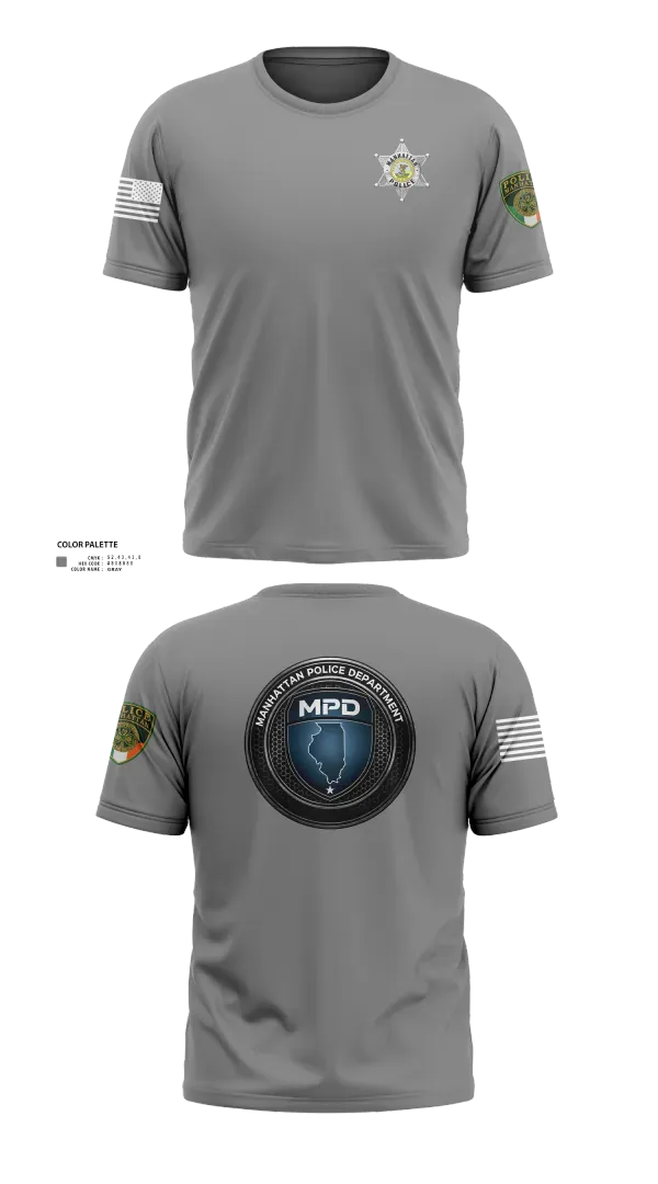 Old School Cotton Feel Shirt, Manhattan Police Department, Police, Teamtime, Team time, sublimation, custom sports apparel, team uniforms, spirit wear, spiritwear, sports uniforms, custom shirts, team store, custom team store, fundraiser sports, apparel fundraiser