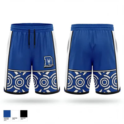 Dolgeville Blue Devils 80728885 Mens Reversible Basketball Shorts - 1