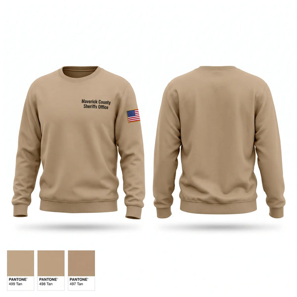 Crew Neck Sweatshirt, Maverick County Sheriffs Office, Police, Teamtime, Team time, sublimation, custom sports apparel, team uniforms, spirit wear, spiritwear, sports uniforms, custom shirts, team store, custom team store, fundraiser sports, apparel fundraiser